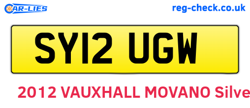 SY12UGW are the vehicle registration plates.
