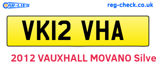 VK12VHA are the vehicle registration plates.