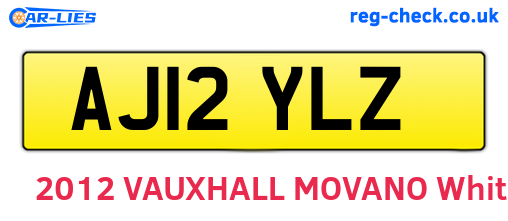 AJ12YLZ are the vehicle registration plates.