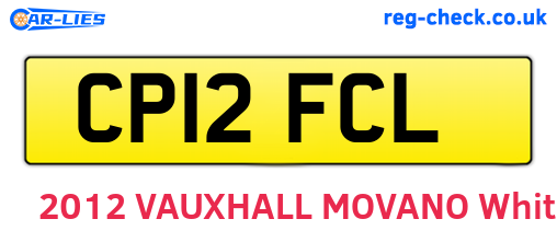 CP12FCL are the vehicle registration plates.