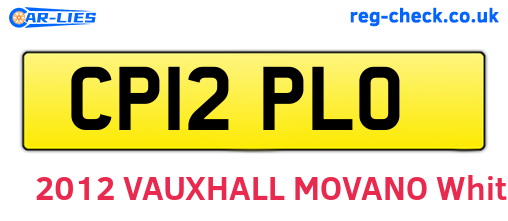 CP12PLO are the vehicle registration plates.
