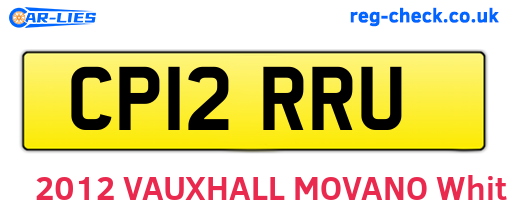 CP12RRU are the vehicle registration plates.