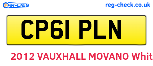 CP61PLN are the vehicle registration plates.