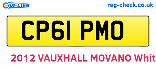 CP61PMO are the vehicle registration plates.