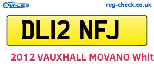 DL12NFJ are the vehicle registration plates.