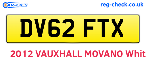 DV62FTX are the vehicle registration plates.