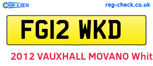 FG12WKD are the vehicle registration plates.
