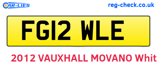 FG12WLE are the vehicle registration plates.