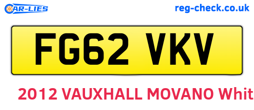 FG62VKV are the vehicle registration plates.