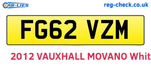 FG62VZM are the vehicle registration plates.