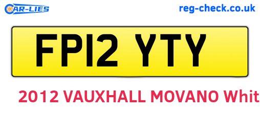 FP12YTY are the vehicle registration plates.