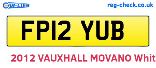 FP12YUB are the vehicle registration plates.