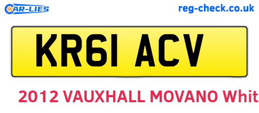 KR61ACV are the vehicle registration plates.