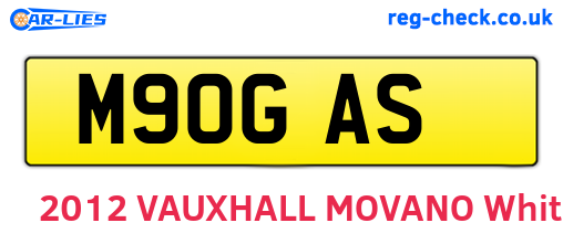 M90GAS are the vehicle registration plates.