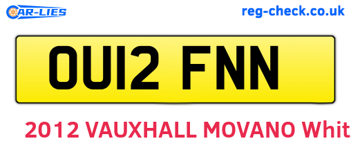 OU12FNN are the vehicle registration plates.