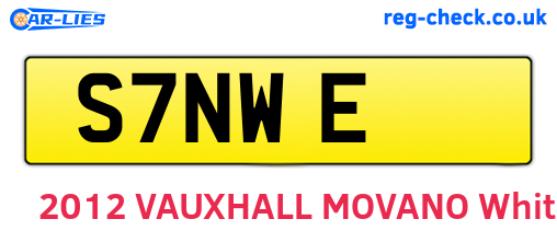 S7NWE are the vehicle registration plates.