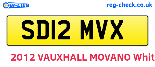SD12MVX are the vehicle registration plates.