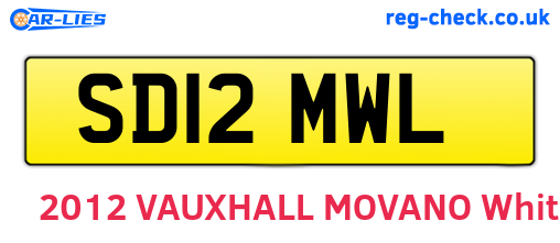 SD12MWL are the vehicle registration plates.