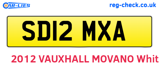 SD12MXA are the vehicle registration plates.