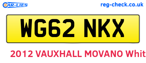 WG62NKX are the vehicle registration plates.