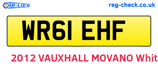 WR61EHF are the vehicle registration plates.