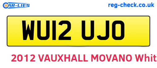 WU12UJO are the vehicle registration plates.