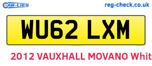 WU62LXM are the vehicle registration plates.