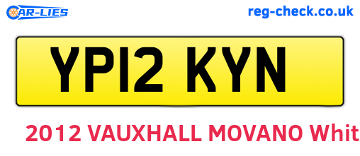YP12KYN are the vehicle registration plates.