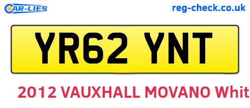YR62YNT are the vehicle registration plates.