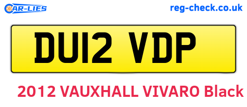DU12VDP are the vehicle registration plates.