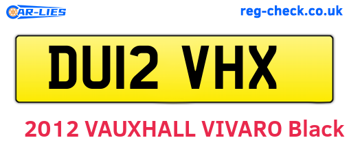DU12VHX are the vehicle registration plates.
