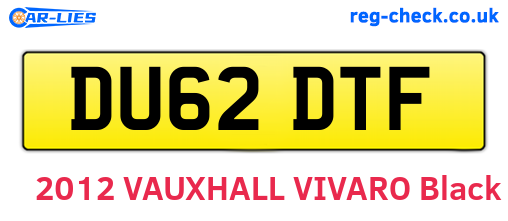 DU62DTF are the vehicle registration plates.