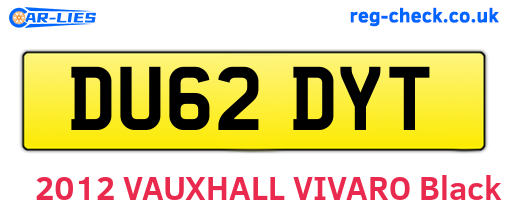 DU62DYT are the vehicle registration plates.