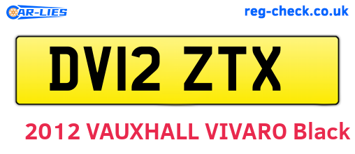 DV12ZTX are the vehicle registration plates.
