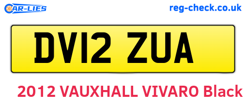 DV12ZUA are the vehicle registration plates.