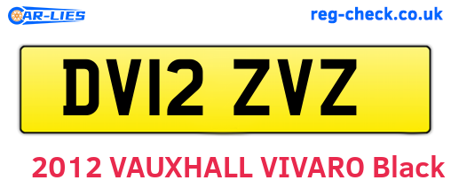 DV12ZVZ are the vehicle registration plates.
