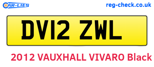 DV12ZWL are the vehicle registration plates.