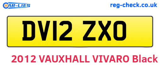 DV12ZXO are the vehicle registration plates.