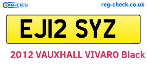 EJ12SYZ are the vehicle registration plates.