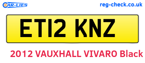 ET12KNZ are the vehicle registration plates.