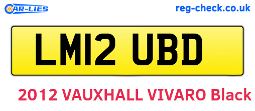 LM12UBD are the vehicle registration plates.