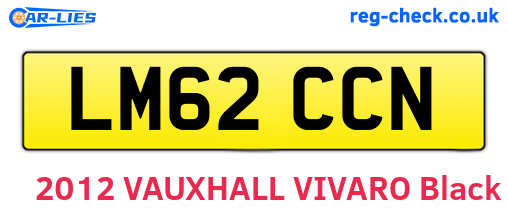 LM62CCN are the vehicle registration plates.
