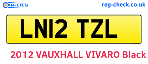 LN12TZL are the vehicle registration plates.