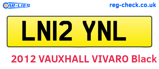 LN12YNL are the vehicle registration plates.