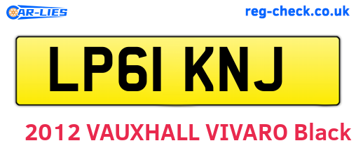 LP61KNJ are the vehicle registration plates.