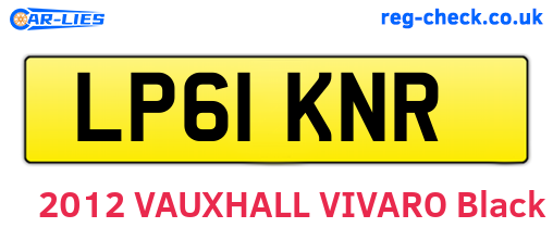 LP61KNR are the vehicle registration plates.