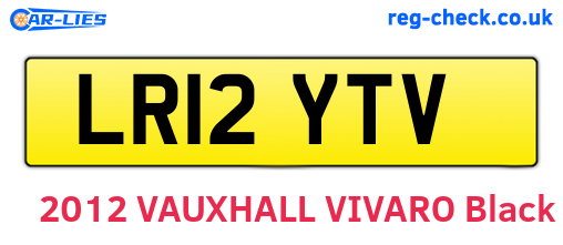 LR12YTV are the vehicle registration plates.