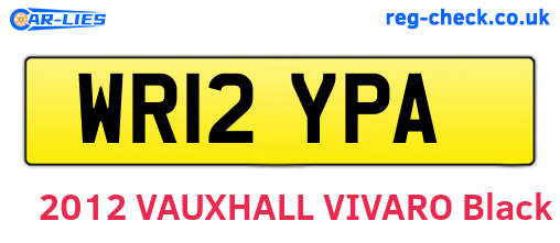 WR12YPA are the vehicle registration plates.