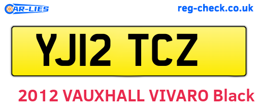 YJ12TCZ are the vehicle registration plates.
