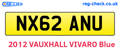 NX62ANU are the vehicle registration plates.